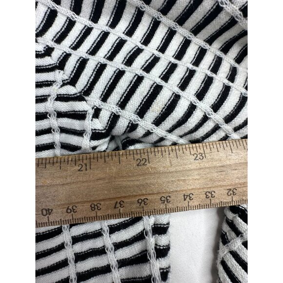 Worthington Striped Textured‎ Cardigan size XL Black/White - Picture 6 of 7